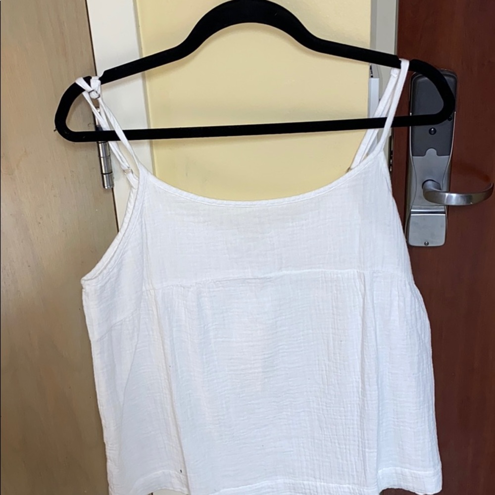 White Flowy Tank